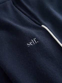 self. Barrell Leg Knitted Joggers Navy Online