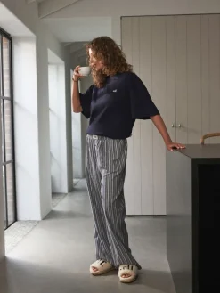 self. Short Sleeve Pyjamas Navy Stripe Best