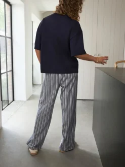 self. Short Sleeve Pyjamas Navy Stripe Best