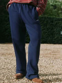 self. Navy Wide Leg Joggers Discount