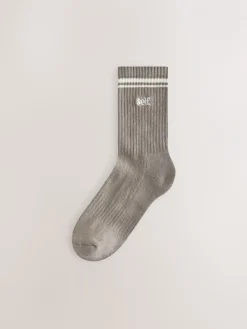 self. Neutral/Black Cushion Sole Lounge Ankle Socks 7 Pack Hot