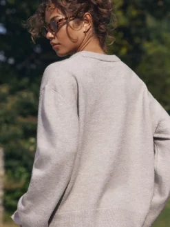 self. Knit Jumper Oatmeal Online