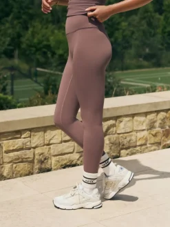 self. Peppercorn Brown High Waist Leggings Clearance