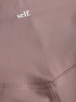 self. Peppercorn Brown High Waist Leggings Clearance