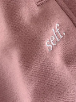 self. Cuffed Joggers Pink Online