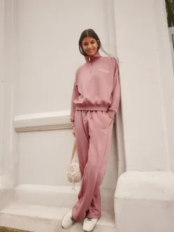 self. Half Zip Sweatshirt Pink Online