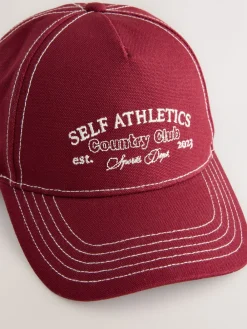 self. Red Slogan Cap Outlet