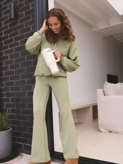 self. Half Zip Modal Sweatshirt Sage Green Best