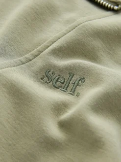 self. Half Zip Modal Sweatshirt Sage Green Best