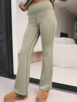 self. Kickflare Joggers Sage Green