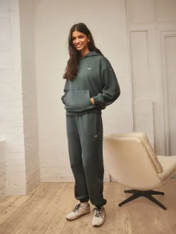 self. Cuffed Joggers Teal Blue New