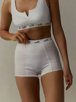 self. Short Logo Knickers White Discount
