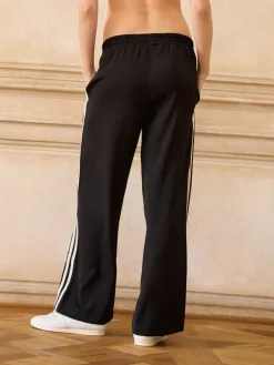 Seraphine Black & White Maternity Underbump Side Stripe Wide Leg Trousers Discount