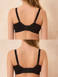 Seraphine Bamboo Soft Seamless Maternity & Nursing Bra 2 Pack Black