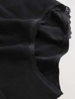 Seraphine Black Cotton Rib Jersey Maternity & Postpartum Briefs 5 Pack Discount