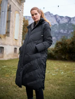 Seraphine Long 3-In-1 Maternity & Babywearing Puffa Coat Black Clearance