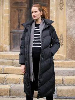 Seraphine Long 3-In-1 Maternity & Babywearing Puffa Coat Black Clearance