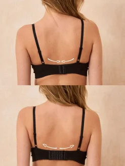 Seraphine Black Maternity & Nursing Cotton Rib Jersey Bras 2 Pack Sale