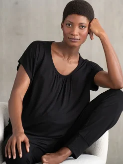 Seraphine Maternity & Nursing Hospital Bag Pyjamas 2 Piece Set Black