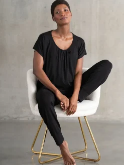 Seraphine Maternity & Nursing Hospital Bag Pyjamas 2 Piece Set Black