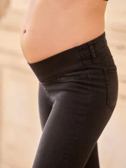 Seraphine Premium Organic Maternity Underbump Skinny Jeans Black Hot