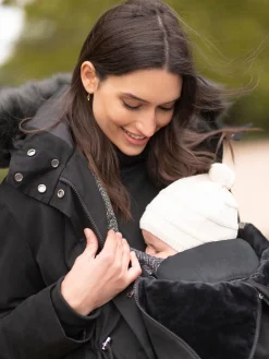 Seraphine Premium Sub-Zero Down Filled 3-In-1 Maternity & Babywearing Parka Black Sale