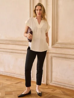 Seraphine Black Tall Overbump Maternity Everyday Work Trouser New