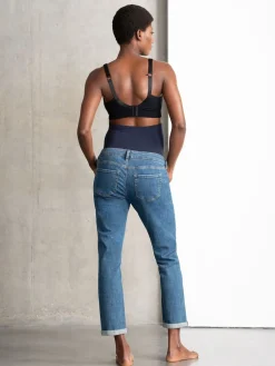 Seraphine Blue Premium Organic Overbump Maternity Relaxed Fit Jeans Discount