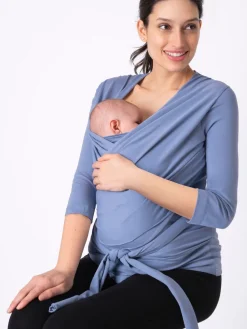 Seraphine Skin to Skin Babywearing Sleeveless Top Blue Best