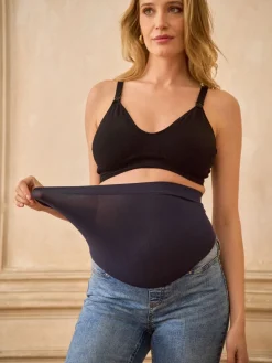 Seraphine Tall Premium Organic Overbump Maternity Skinny Jeans Blue New