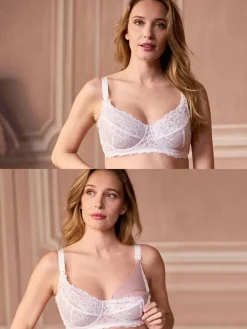 Seraphine Lace Maternity & Nursing Bra Cream Hot