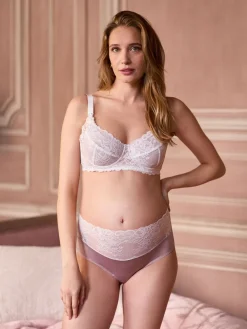 Seraphine Lace Maternity & Nursing Bra Cream Hot
