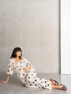 Seraphine Cream Maternity Maxi Dress Online