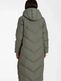 Seraphine 3-In-1 Long Chevron Puffer Maternity Coat Green Discount