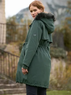 Seraphine Premium Sub-Zero Down Filled 3-In-1 Maternity & Babywearing Parka Green