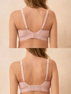 Seraphine Grey & Blush Pink Bamboo Soft Seamless Maternity & Nursing Bra 2 Pack Grey & Blush Pink Online
