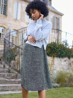 Seraphine Grey Marl & Black Dot Maternity & Nursing Knit Top Dress Online