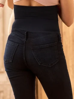 Seraphine Premium Organic Post Maternity Skinny Jeans Indigo Blue New