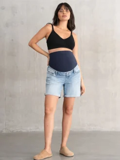 Seraphine Maternity Blue Denim Shorts