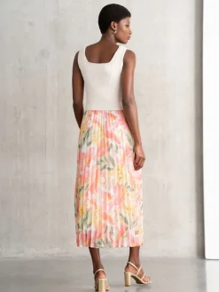 Seraphine Maternity Cream Dress with Topper Hot