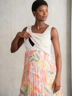 Seraphine Maternity Cream Dress with Topper Hot