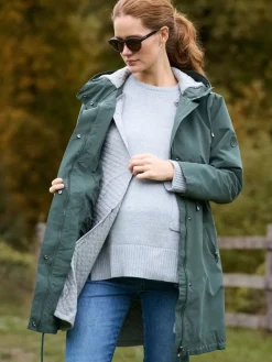Seraphine Maternity Green Lightweight Parka Clearance
