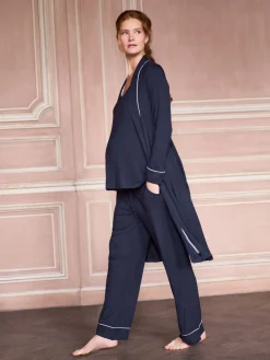 Seraphine Navy & White Maternity & Nursing Nightwear 3 Piece Set Hot