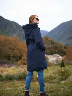 Seraphine Navy Blue Premium Sub-Zero Down Filled 3-In-1 Maternity & Babywearing Parka Hot