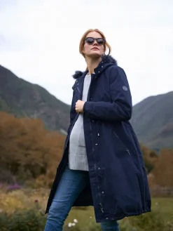 Seraphine Navy Blue Premium Sub-Zero Down Filled 3-In-1 Maternity & Babywearing Parka Hot