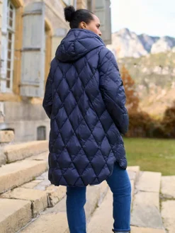 Seraphine Navy Lightweight Quilted 3 in 1 Maternity & Babywearing Coat Best