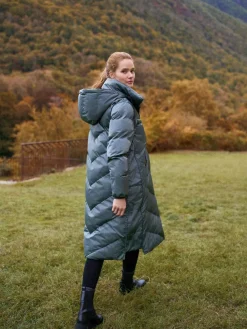 Seraphine Long 3-In-1 Maternity & Babywearing Puffa Coat Pewter Grey Sale