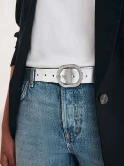 Next Regular Metallic Belt Silver Online