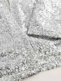 Next Sequin Jacket Silver Best