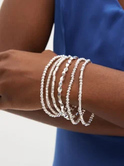 Next Sparkle Stretch Bracelets Pack Silver Tone Online
